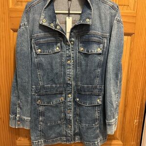 Chico’s Denim Utility Jacket Size 2 (12)